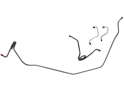 Nova Brake Line Set, Power Disc, Steel, Four Piece Set, 1971-1974