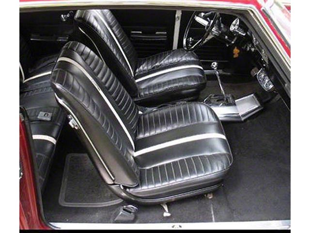 Nova, Chevy II, SS, Front Bucket Seat Covers, Vinyl, 1967 (Nova, Super Sport SS Coupe, Two-Door)