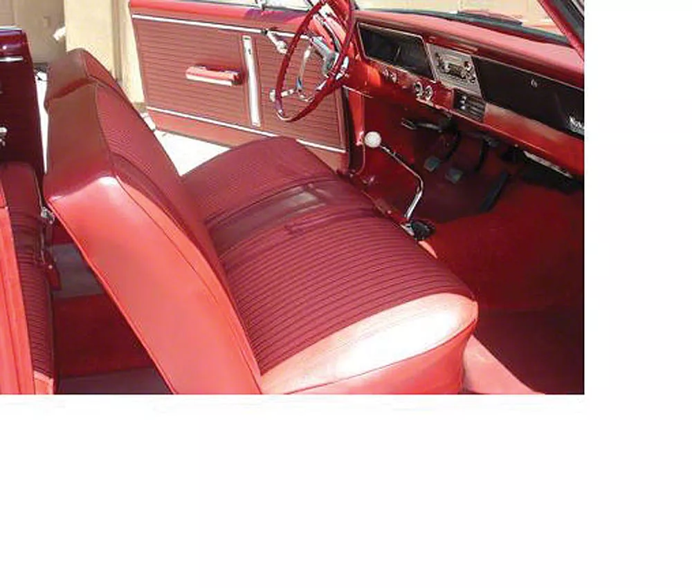 Nova Chevy II SS Front Split Bench Seat Covers Vinyl 1966 Nova Super Sport SS Coupe Two Door