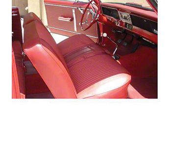 Nova, Chevy II, SS, Front Split Bench Seat Covers, Vinyl, 1966 (Nova, Super Sport SS Coupe, Two-Door)