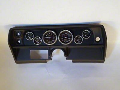 Nova Classic Dash Complete Six Gauge Panel With Autometer Gauges Phantom Carbon Fiber Gauges, 1968
