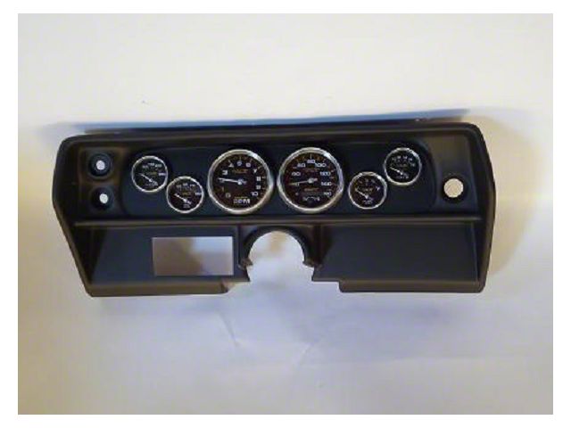 Nova Classic Dash Complete Six Gauge Panel With Autometer Gauges Phantom Carbon Fiber Gauges, 1968