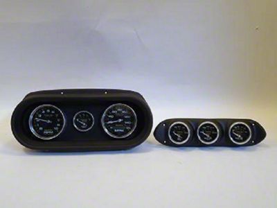 Nova Classic Dash Complete Six Gauge Panel With Autometer Gauges Phantom Carbon Fiber Gauges, 1962-1965