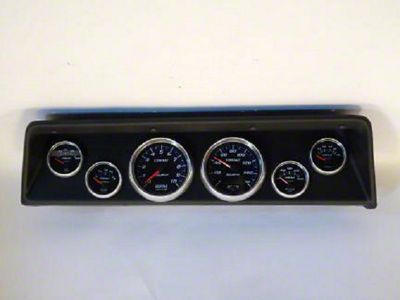 Nova Classic Dash Complete Six Gauge Panel With Autometer Gauges Phantom Cobalt Gauges, 1966-1967