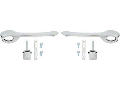 Nova Door Handle Set, Outer, Front, 2 Door and 4 Door, 1966-1967