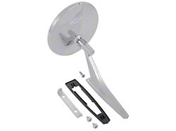 Door Mirror with Ribbed Base; Driver or Passenger Side (66-72 Chevy II, Nova)