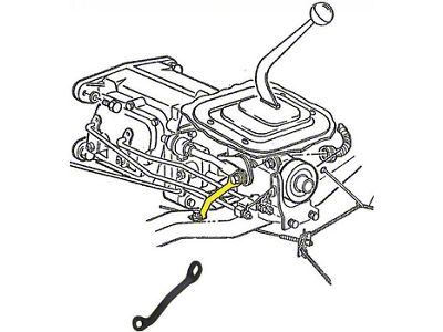 Nova Floor Shifter Lower Support Rod, Manual Transmission, Muncie Or Saginaw, 3-Speed Or 4-Speed, 1968-1972