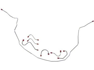 Nova Front Brake Line Set, Manual Disc, Steel, 1967