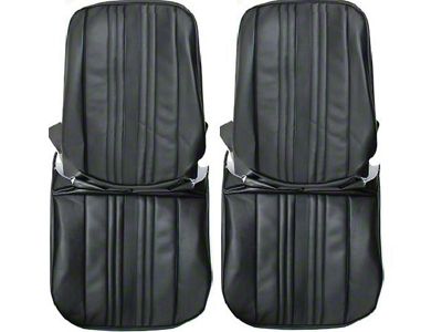 Nova, Front Bucket Seat Covers, Vinyl, SS, Custom, 1969-1971 (Nova, Super Sport SS Coupe, Two-Door)