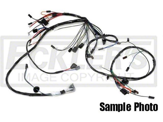 Nova Front Lighting Wiring Harness, 6 Cylinder, For Cars With Warning Lights, 1971