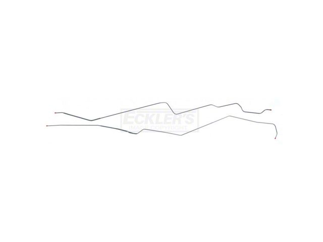 Nova Front To Rear Fuel Return Line, Two Piece, V8, 1/4, Stainless Steel, 1969-1973