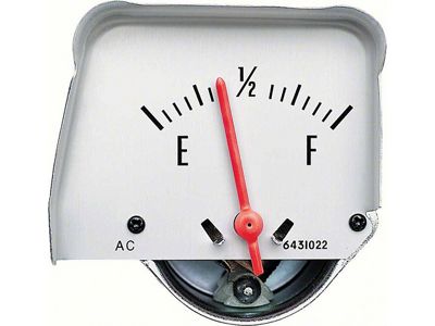 Nova Fuel Gauge, Console, Silver, 1968-1974