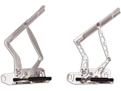 Nova Hood Hinge Kit, Billet, Solid Arm Style, 1968-1974