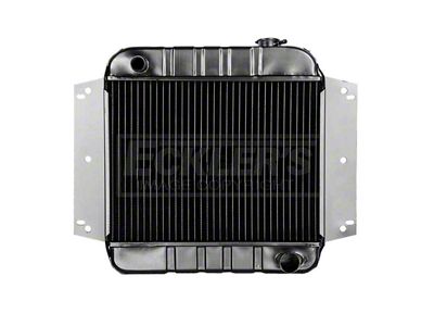 Nova And Chevy II US Radiator, Copper And Brass, Standard Duty, Three Row, 194CI And 230CI L6 Engine And Automatic Transmission, 1962-1965