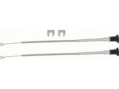 Nova Kick Panel Cables, With Knob, Without AC, 1965-1967