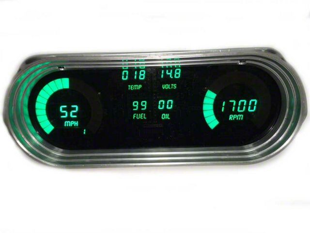 Nova - Led Digital Replacment Gauge Panel, Green, 1962-1965