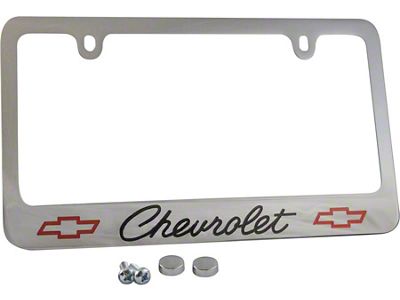 Nova License Plate Frame, 2 Bowties And Chevrolet Script Letters, 1962-1979