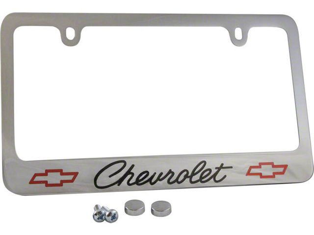 Nova License Plate Frame, 2 Bowties And Chevrolet Script Letters, 1962-1979