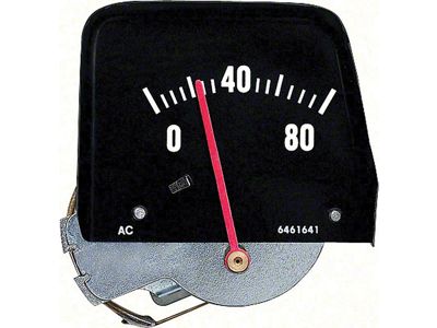 Nova Oil Gauge, Console, Black, 1968-1974