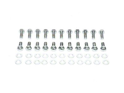 Nova Oil Pan Bolt Set, Big Block, Bowtie Stamped, Chrome,1967-69