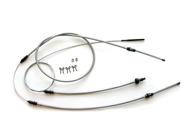 Nova Parking Brake Cable Set, Stainless Steel, 1966-1967