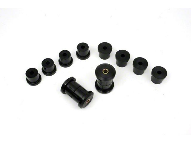 Nova Polyurethane Rear Mono Leaf Bushings, Black, 1967-69