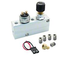 Nova Proportioning Valve, Adjustable With Brake Light Switch, Chrome, 1962-1979