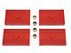 1967-69 Rear Multi Leaf Spring Mount Pads,Poly,Red,