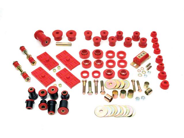 Nova Prothane Red Polyurethane Suspension Bushing Kit For Cars With Multi-Leaf Springs 1967-69