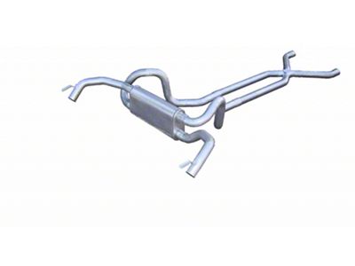 Nova Pypes Race Pro Exhaust, Crossmember Back With X Pipe And Crossflow Mufflers, Polished, 2.5, 1968-1974