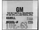 Nova Seat Belt Label, Woven, OE Style Hamill C-20, 1968
