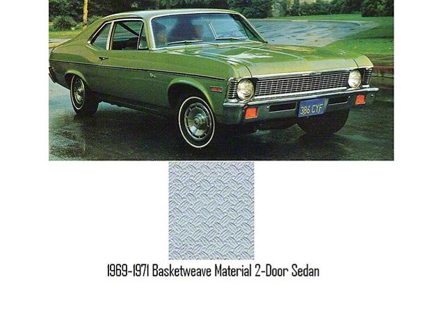Nova, Sedan Rear SS, Custom, Seat Cover, Vinyl, 2-Door Sedan, 1969-1971 (Nova, Super Sport SS Coupe, Two-Door)