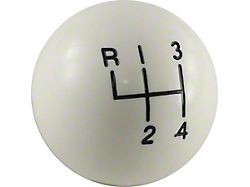 Shift Knob, White, 3/8-16 Thread (62-68 Chevy II; 69-79 Nova)