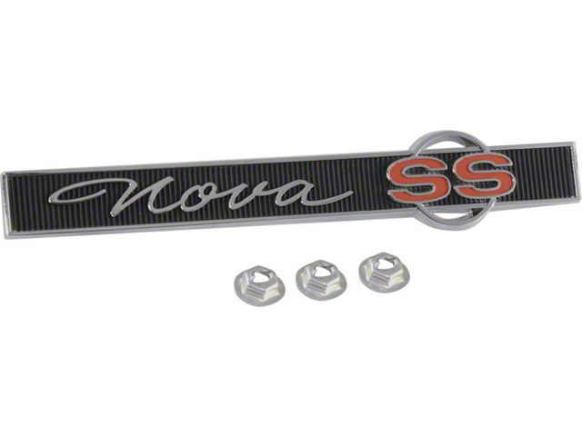 Nova SS Trunk Emblem, Show Quality 1965 (Nova, Super Sport SS Coupe, Two-Door)