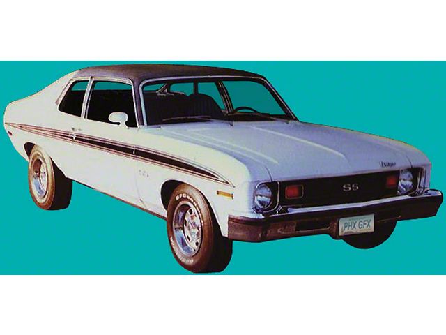 Nova Stripe Kit, Super Sport, 1973 (Nova, Super Sport SS Coupe, Two-Door)