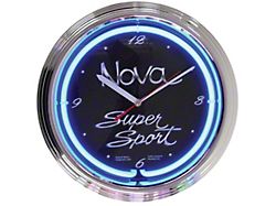 Nova Super Sport Neon Clock (62-68 Chevy II; 69-79 Nova)