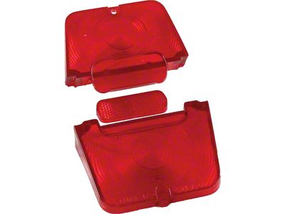 Nova Taillight Lens Set, All Red, 1962-1964