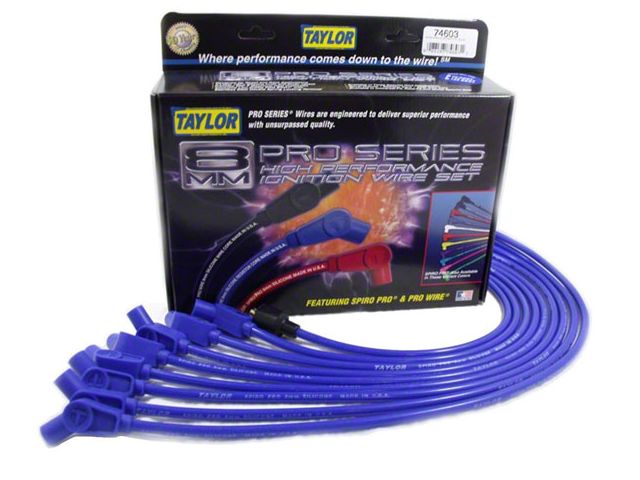 Nova Taylor Plug Wires, Spiro-Pro Custom, Blue, Big Block, 1969-1972