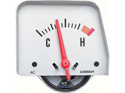 Nova Temperature Gauge, Console, Silver, 1968-1974