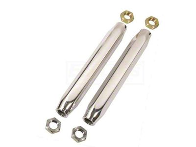 Nova Tie Rod Sleeves, Custom Aluminum, Clear Anodized, 1968-1974