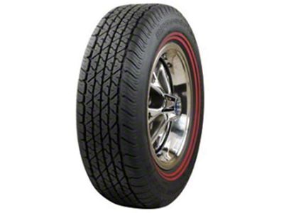 Nova Tire, 6.95/14 With 3/8 Dual Red Stripe, Goodyear Power Cushion Bias Ply, 1965-1967