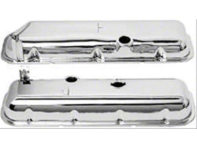 Nova Valve Covers, Big Block, Chrome, With Power Brakes, 1968-1970