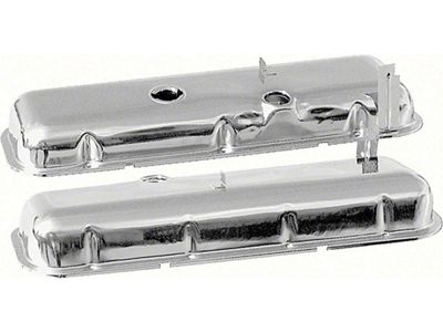 Nova Valve Covers, Chrome, Big Block, Without Power Brakes,1967-1972