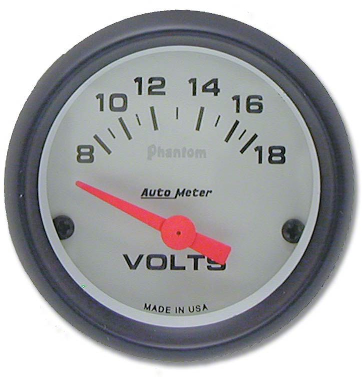 Ecklers Nova Voltmeter Gauge, Phantom Series, AutoMeter, 196769