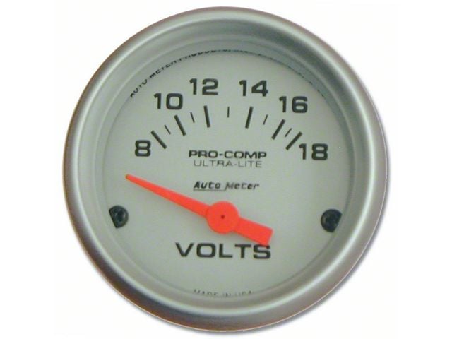Nova Voltmeter Gauge, Ultra-Lite Series, AutoMeter, 1967-69