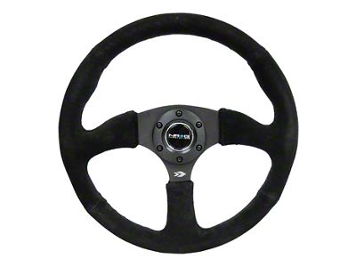 NRG Innovations 350mm 2-Inch Deep Dish Steering Wheel; Black Suede (Universal; Some Adaptation May Be Required)