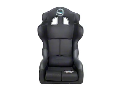 NRG Innovations FIA Competition Medium Bucket Seat with Head Containment; Black Fabric (Universal; Some Adaptation May Be Required)