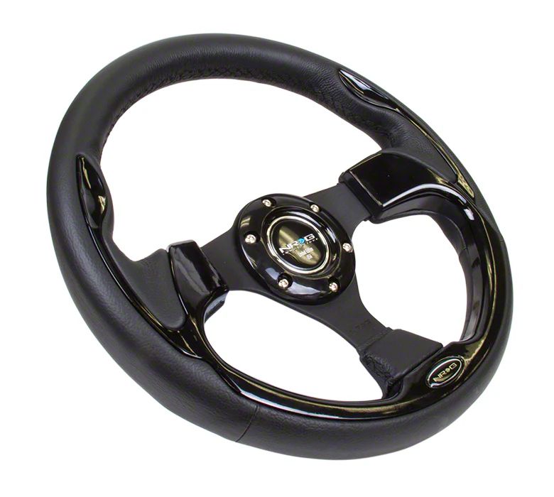 NRG Innovations Ecklers Pilota Series 320mm Steering Wheel; Black