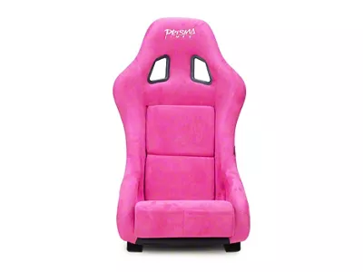 NRG Innovations Prisma Medium Bucket Seat; Fushia Alcantara Vegan (Universal; Some Adaptation May Be Required)