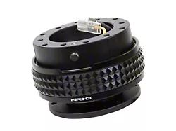 NRG Innovations Steering Wheel Hub Quick Release; Black with Black Pyramid Ring (Universal; Some Adaptation May Be Required)